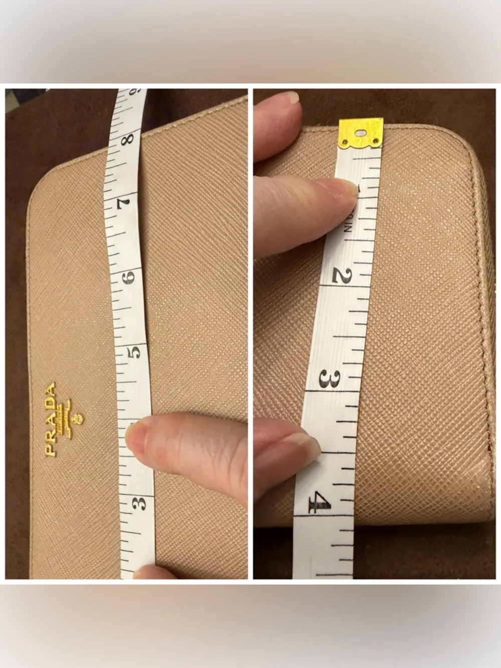 Prada Beige Saffiano Leather Zip-Around Wallet - Picture 13 of 15